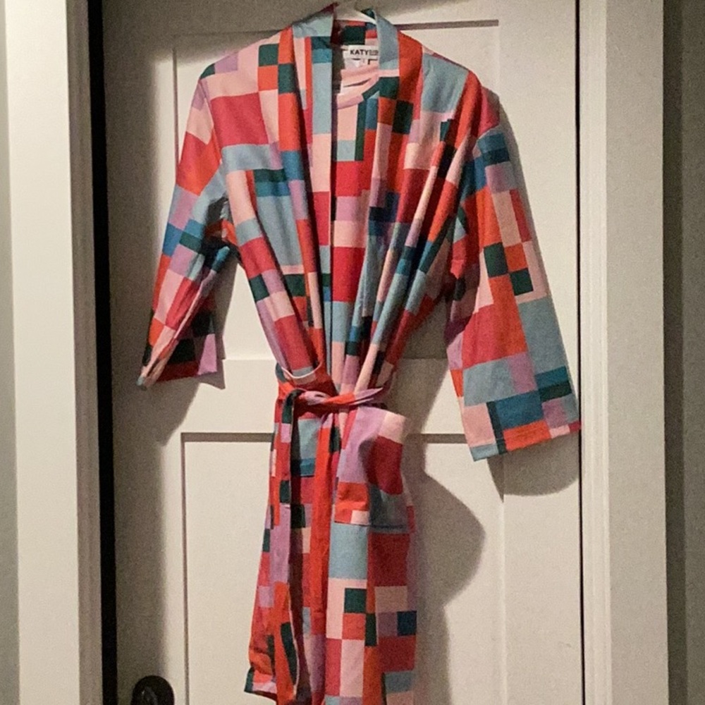Katydid Colorful Geometric Robe